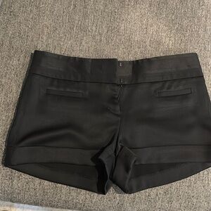 Express Black Satin High Waist Women's Shorts